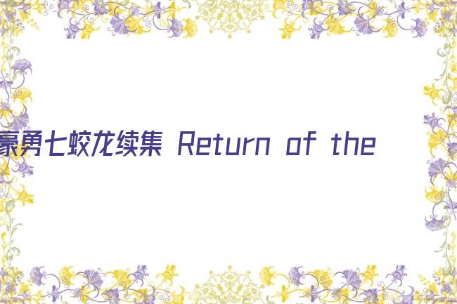 豪勇七蛟龙续集 Return of the Seven剧照